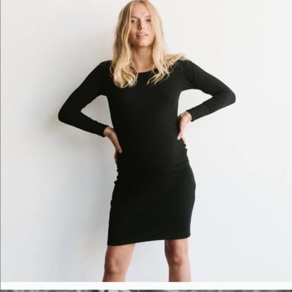 Storq maternity mini dress in black size 2